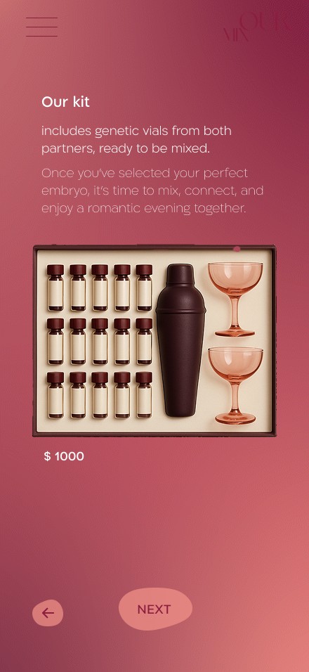 Our kit — genetic vials, ready to mix